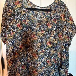 Anthropologie Floral Print Women's Silk Top